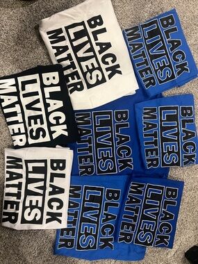 Black Lives Matter Graphic Tee - Black, White, Royal Blue